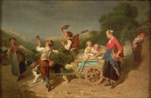 Enfants avec une charrette à chien - Theodore Gerard